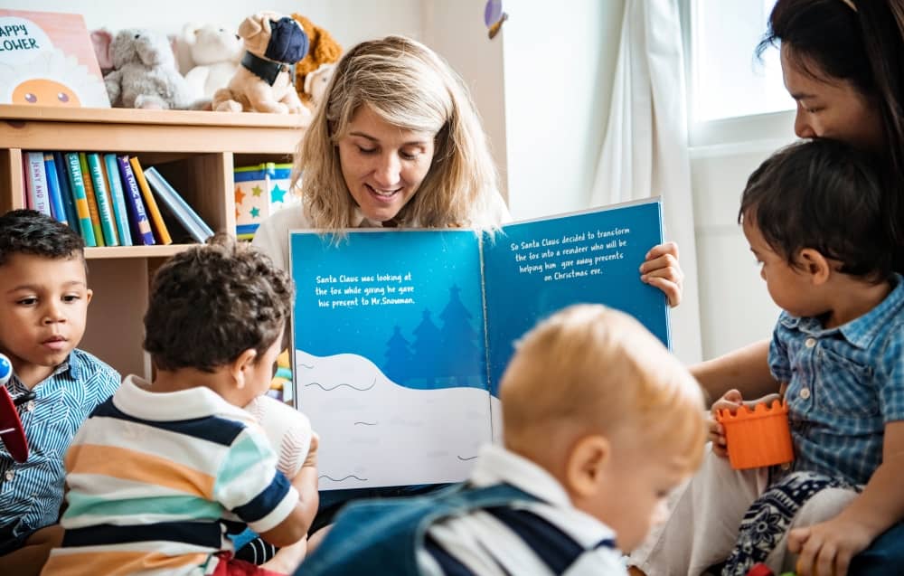 Listening to stories helps expand their vocabulary, improve comprehension skills, and develop an understanding of sentence structure and grammar.