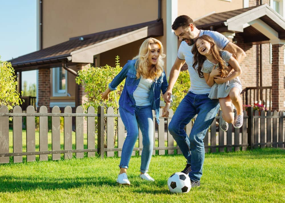 Playing in the yard encourages physical activity, including running, jumping, climbing, and various types of movement.